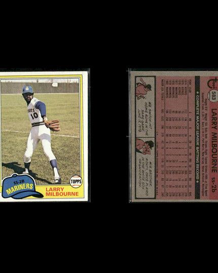 Seattle Mariners 1981 Topps Baseball 49-Card Lot Topps VG