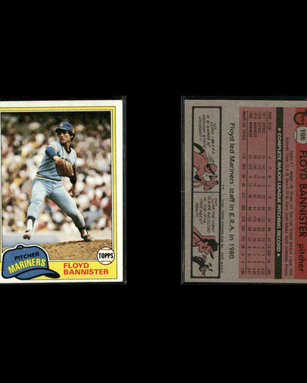 Seattle Mariners 1981 Topps Baseball 49-Card Lot Topps VG