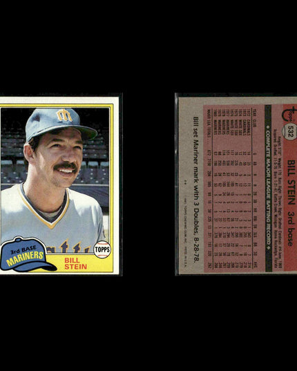 Seattle Mariners 1981 Topps Baseball 49-Card Lot Topps VG