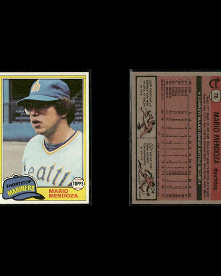 Seattle Mariners 1981 Topps Baseball 49-Card Lot Topps VG
