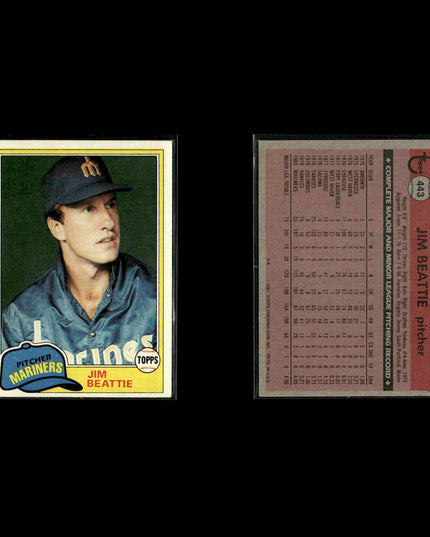 Seattle Mariners 1981 Topps Baseball 49-Card Lot Topps VG