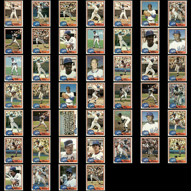 New York Mets 1981 Topps Baseball 46-Card Lot Topps VG