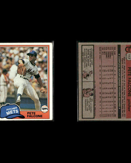 New York Mets 1981 Topps Baseball 46-Card Lot Topps VG