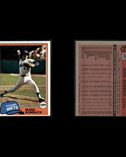 New York Mets 1981 Topps Baseball 46-Card Lot Topps VG
