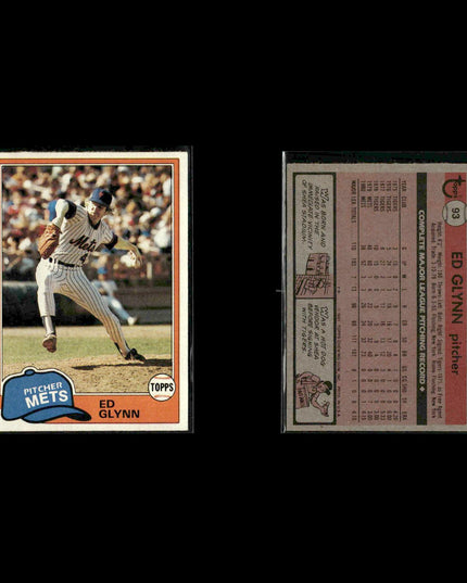 New York Mets 1981 Topps Baseball 46-Card Lot Topps VG