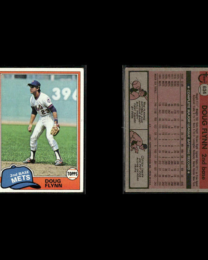 New York Mets 1981 Topps Baseball 46-Card Lot Topps VG