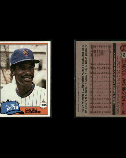 New York Mets 1981 Topps Baseball 46-Card Lot Topps VG