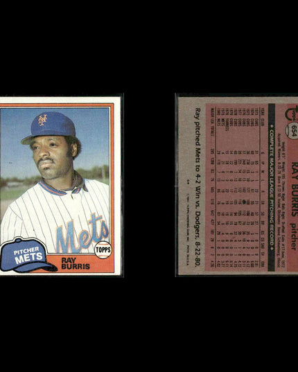 New York Mets 1981 Topps Baseball 46-Card Lot Topps VG