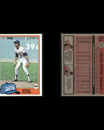 New York Mets 1981 Topps Baseball 46-Card Lot Topps VG