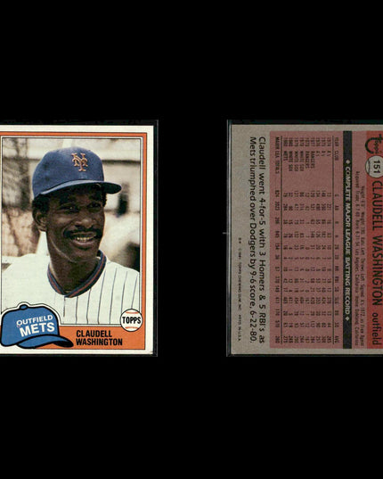 New York Mets 1981 Topps Baseball 46-Card Lot Topps VG