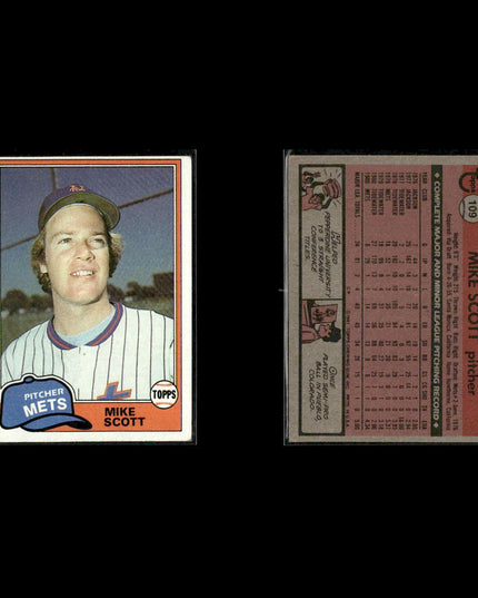 New York Mets 1981 Topps Baseball 46-Card Lot Topps VG