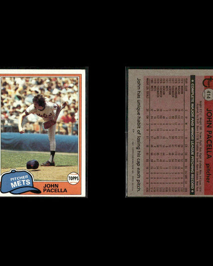 New York Mets 1981 Topps Baseball 46-Card Lot Topps VG