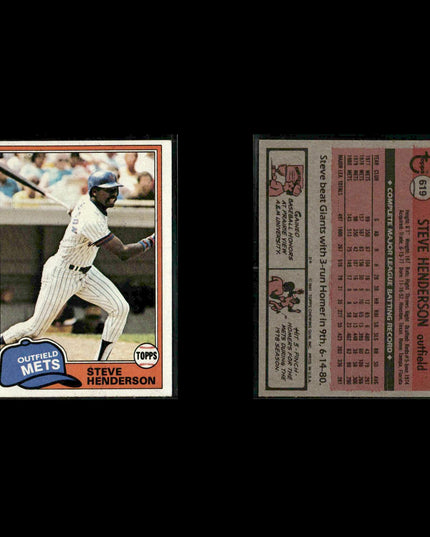 New York Mets 1981 Topps Baseball 46-Card Lot Topps VG