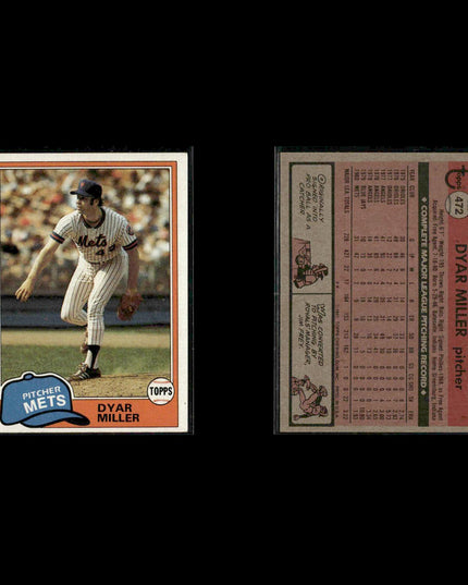 New York Mets 1981 Topps Baseball 46-Card Lot Topps VG