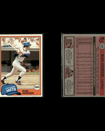 New York Mets 1981 Topps Baseball 46-Card Lot Topps VG