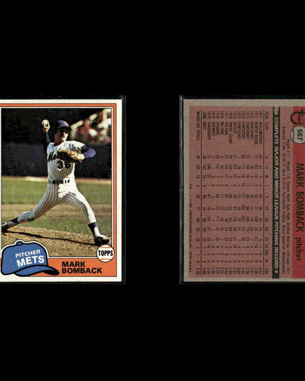 New York Mets 1981 Topps Baseball 46-Card Lot Topps VG