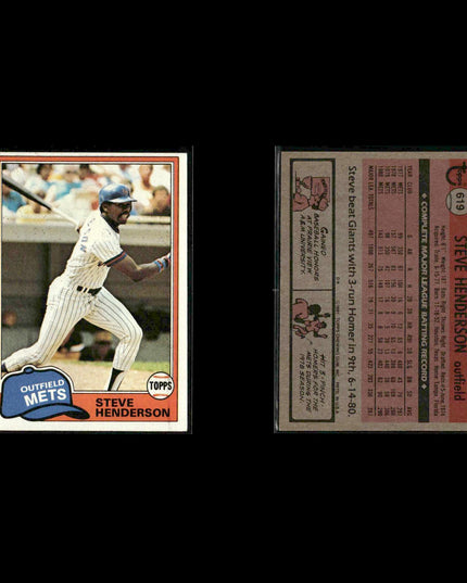 New York Mets 1981 Topps Baseball 46-Card Lot Topps VG