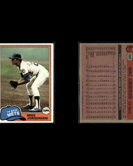 New York Mets 1981 Topps Baseball 46-Card Lot Topps VG
