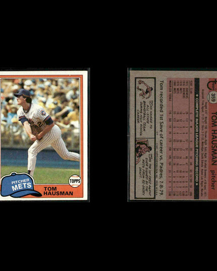New York Mets 1981 Topps Baseball 46-Card Lot Topps VG