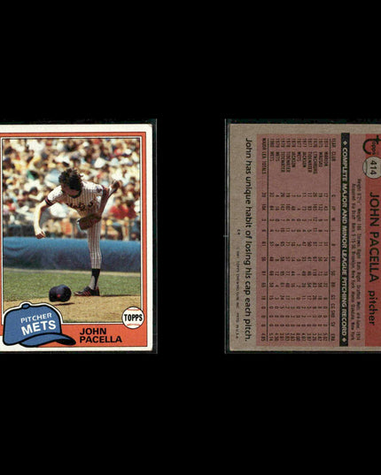 New York Mets 1981 Topps Baseball 46-Card Lot Topps VG