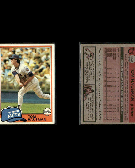 New York Mets 1981 Topps Baseball 46-Card Lot Topps VG