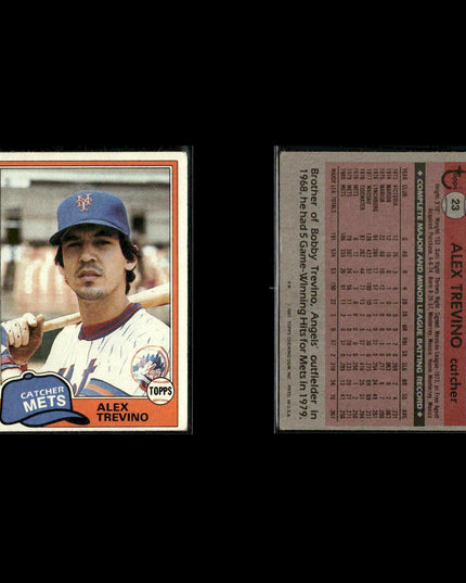 New York Mets 1981 Topps Baseball 46-Card Lot Topps VG