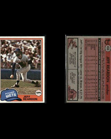 New York Mets 1981 Topps Baseball 46-Card Lot Topps VG