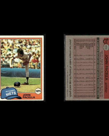 New York Mets 1981 Topps Baseball 46-Card Lot Topps VG