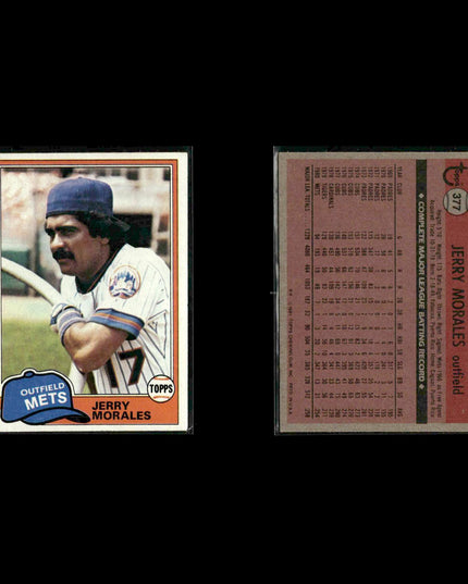 New York Mets 1981 Topps Baseball 46-Card Lot Topps VG