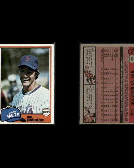 New York Mets 1981 Topps Baseball 46-Card Lot Topps VG