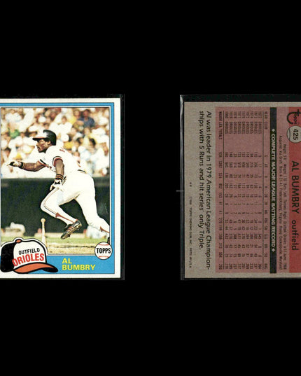 Baltimore Orioles 1981 Topps Baseball 31-Card Lot Topps VG