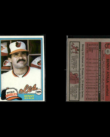 Baltimore Orioles 1981 Topps Baseball 31-Card Lot Topps VG