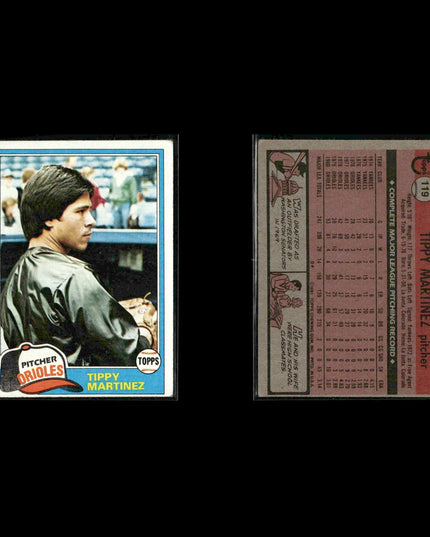 Baltimore Orioles 1981 Topps Baseball 31-Card Lot Topps VG