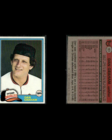 Baltimore Orioles 1981 Topps Baseball 31-Card Lot Topps VG