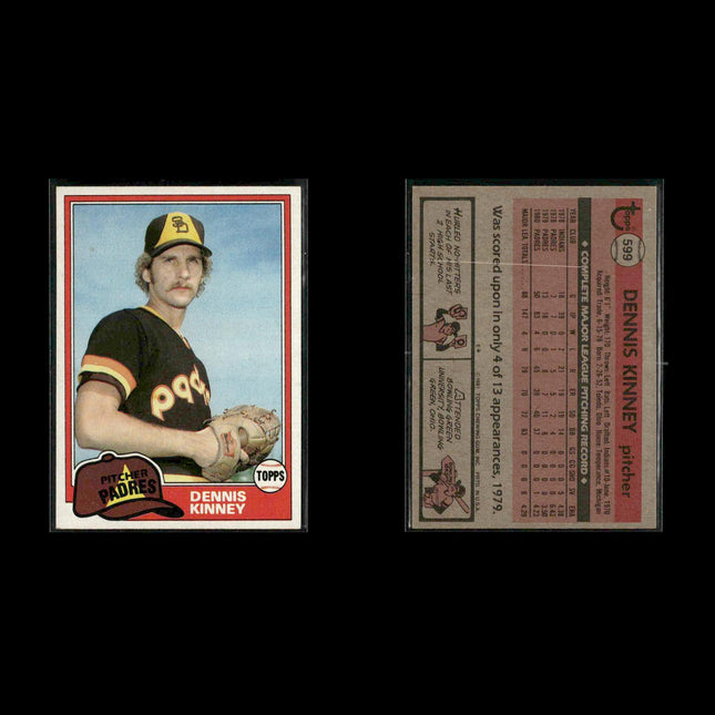 San Diego Padres 1981 Topps Baseball 42-Card Lot Topps VG