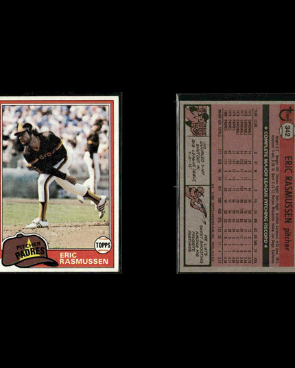 San Diego Padres 1981 Topps Baseball 42-Card Lot Topps VG