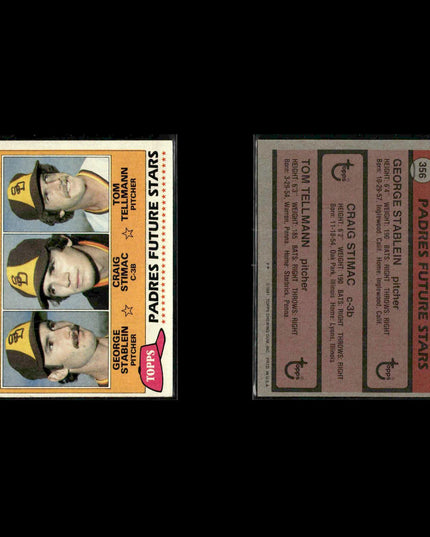 San Diego Padres 1981 Topps Baseball 42-Card Lot Topps VG