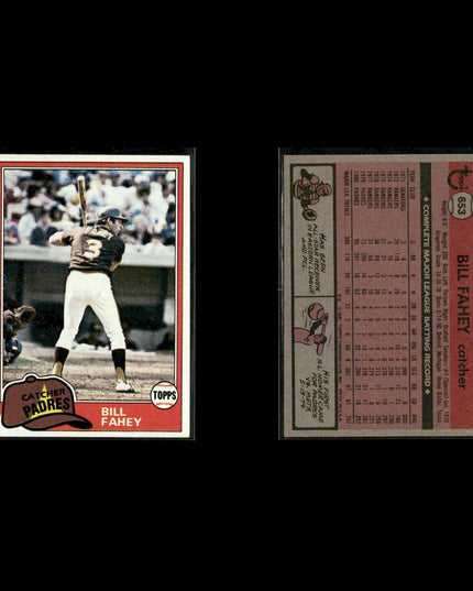 San Diego Padres 1981 Topps Baseball 42-Card Lot Topps VG