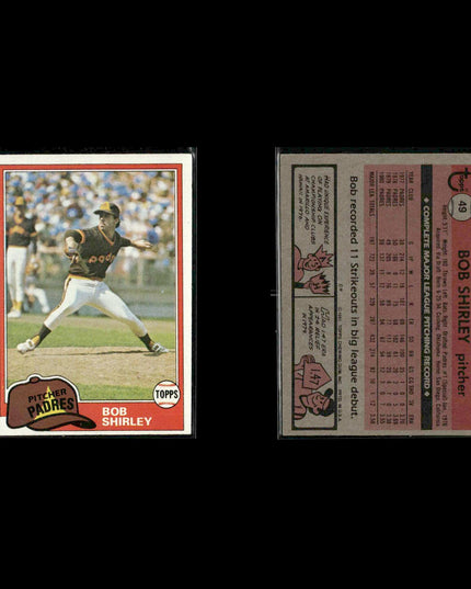 San Diego Padres 1981 Topps Baseball 42-Card Lot Topps VG
