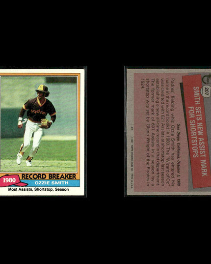 San Diego Padres 1981 Topps Baseball 42-Card Lot Topps VG
