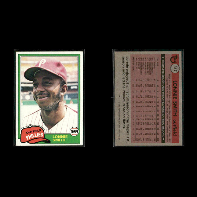 Philadelphia Phillies 1981 Topps Baseball 60-Card Lot Topps VG