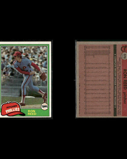 Philadelphia Phillies 1981 Topps Baseball 60-Card Lot Topps VG