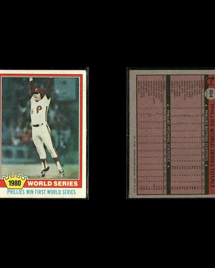 Philadelphia Phillies 1981 Topps Baseball 60-Card Lot Topps VG