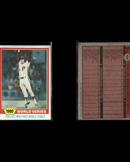 Philadelphia Phillies 1981 Topps Baseball 60-Card Lot Topps VG
