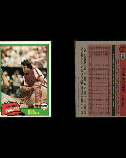 Philadelphia Phillies 1981 Topps Baseball 60-Card Lot Topps VG