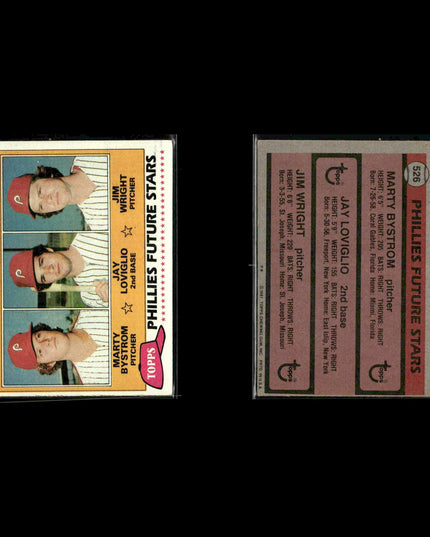 Philadelphia Phillies 1981 Topps Baseball 60-Card Lot Topps VG