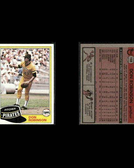 Pittsburgh Pirates 1981 Topps Baseball 40-Card Lot Topps VG