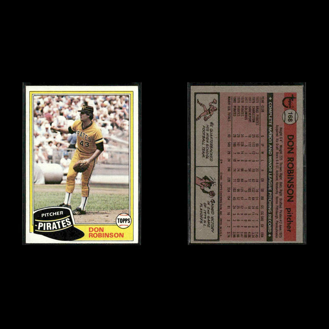 Pittsburgh Pirates 1981 Topps Baseball 40-Card Lot Topps VG