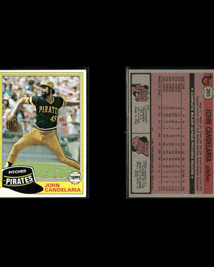 Pittsburgh Pirates 1981 Topps Baseball 40-Card Lot Topps VG