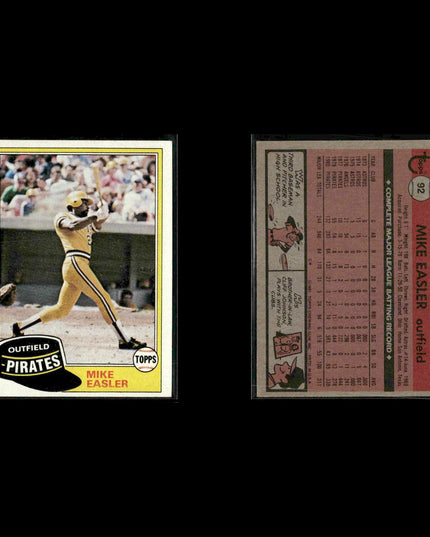 Pittsburgh Pirates 1981 Topps Baseball 40-Card Lot Topps VG